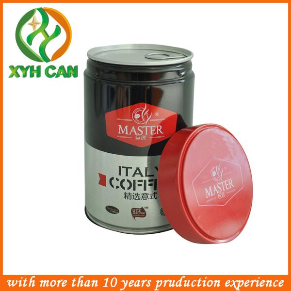 Tin Cans for Coffee Powder Tin with Screw Cap Cans for Packaging Coffee CMYK Printing