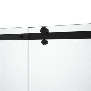 black Stainless Sliding 6mm Tempered Glass Shower Door1200X1950mm