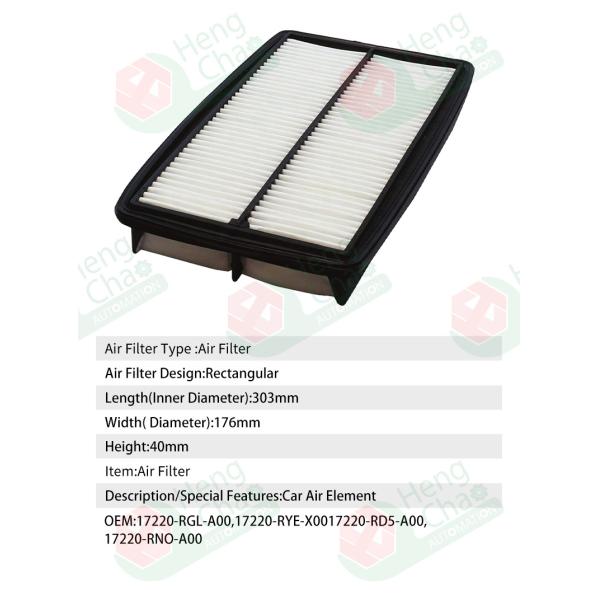 High Filter Efficiency 95-99% Auto Air Filters OEM 17220-RGL-A00 17220-RYE-X0017220-RD5-A00 17220-RNO-A00