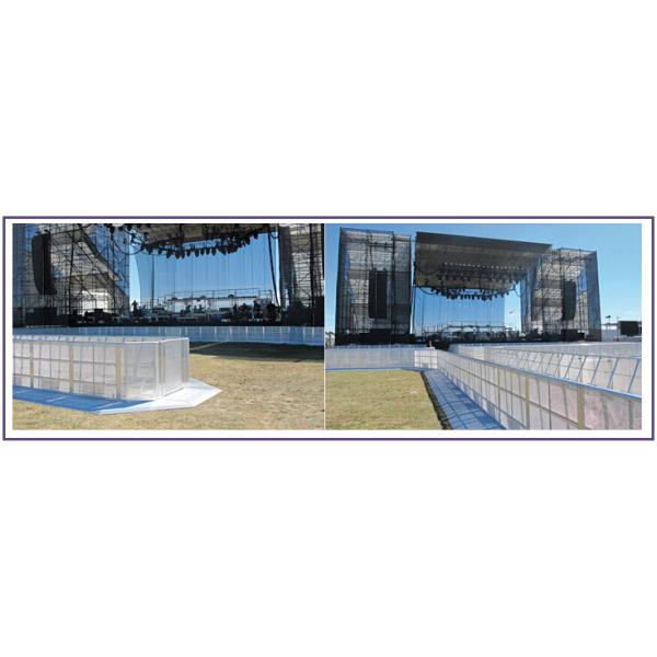 Aluminum Alloy Crowd Control Barrier Silver Folding Fence For Big Show