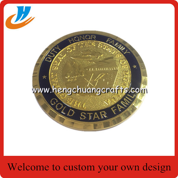 Wholesale coins,kinds of metal challenge souvenir coins with plated gold silver copper