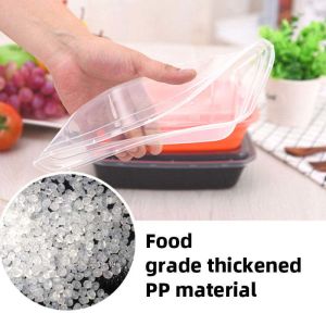 Leak Proof Plastic Food Storage Boxes Disposable Take Away Packaging