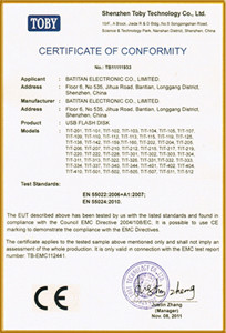 Batitan Electronic Co., Ltd Certifications