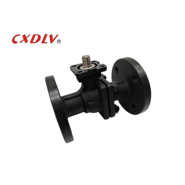 2-PC Split Ball Valve Flange Connection with PTFE Seat ISO5211 Mounting TOP Stainless Steel Handle Lever