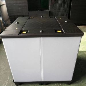 Durable 100L Plastic Coaming Box Lightweight PP Plastic Folding Container