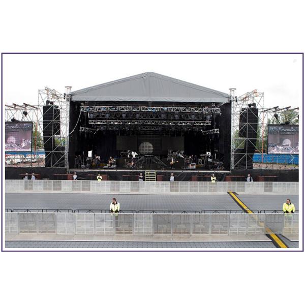 Aluminum Alloy Crowd Control Barrier Silver Folding Fence For Big Show