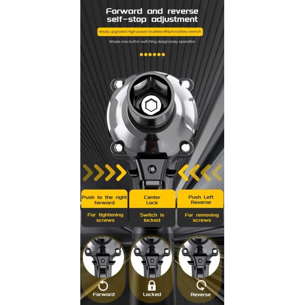 High quality heavy high power cordless electric torque wrenches impact lithium wrench socket set