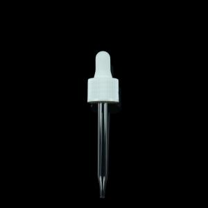 China 20/410 Dispensing Plastic Bottle Cap Nitrile Dropper White Dropper Caps For Essential Oil wholesale