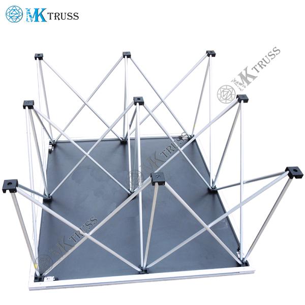 Outdoor Concert Stage Truss Project Black Aluminum Folding Stage Platform with Truss