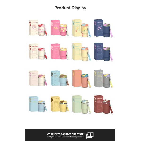 Customized Cross-border Foreign Trade Insulated Flask Coffee Cups Double Drinking Drinkware Tether Water Tumbler Travel Portable Insulated Cups