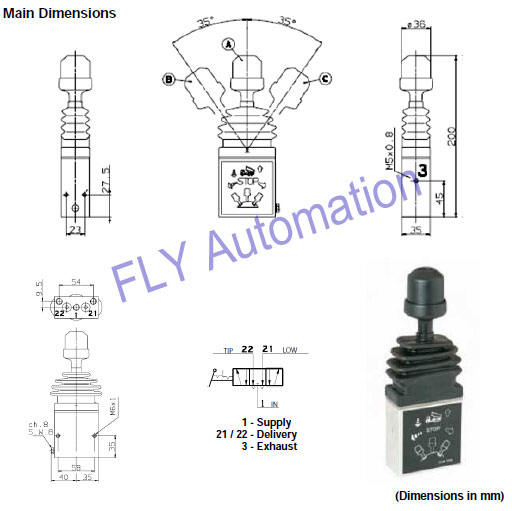 HYVA Dump Truck Controls 14750430H Tipping Valve 3 Position