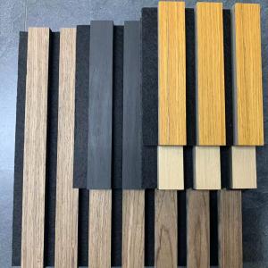 China Oak 3D Wooden Slat Acoustic Wall Panels For Business Meetings on sale