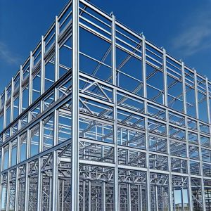 China Weatherproof Industrial Steel Structure Plant With H Section Coulmn Beam wholesale