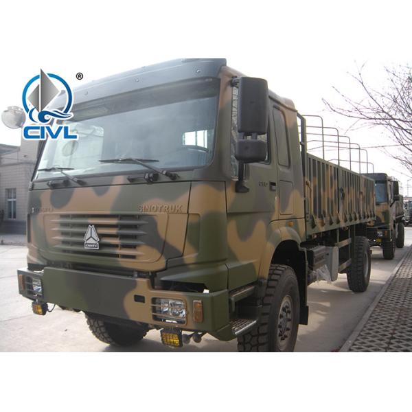 Howo 4x4 All - Wheel Drive Heavy Cargo Trucks 266hp / 290hp HW76 Cab