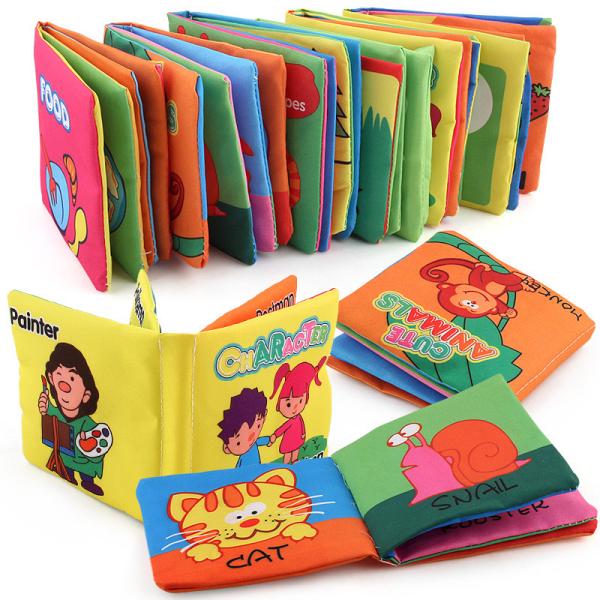 Plush 3D Early Education Books 20x25cm For Baby