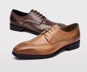 China Handmade Mens Black Patent Leather Shoes Square Toe Striped Men Wedding Shoes wholesale