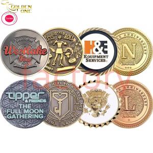 China Soccer Phoenix Custom Printed Coins , Copper Messi Press Double Sided Coin wholesale