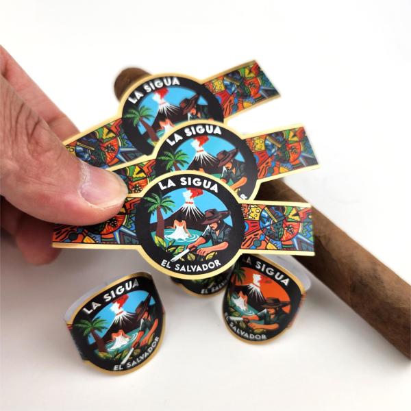 Art Paper Removable Cigar Band Printing Etching Ring Foil Label Printing