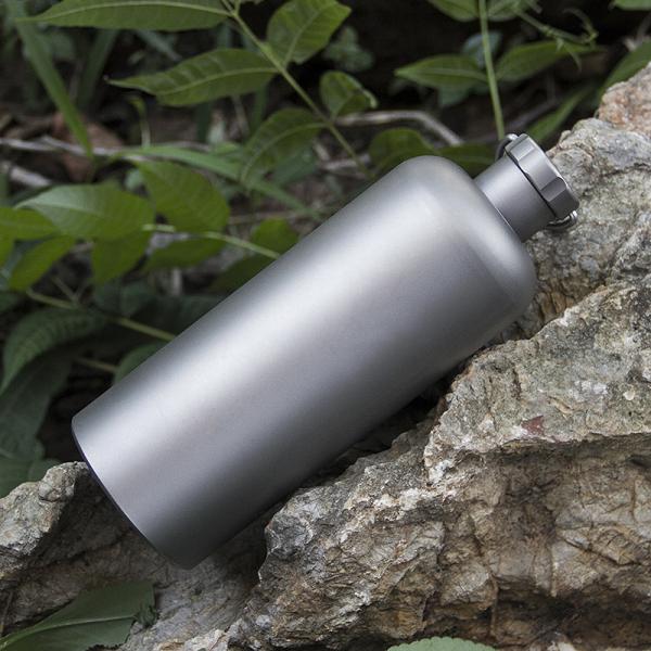 Ultralight Titanium Camping Parts Titanium Drink Bottle 600ml With Titanium Lid