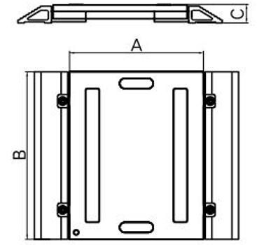 INPT-S001-B Aluminum-alloy Eavy Duty dynamic Portable Vehicle Scale IP66 15T 350 ohm Mobile Truck scale RS232