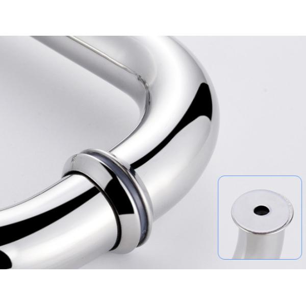 Hotel Round Tube Shower Door Glass Handle Seven And L Shaped High Strength