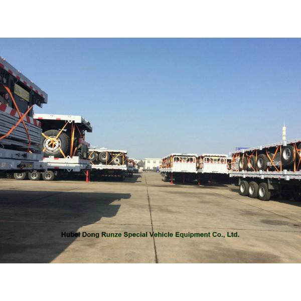 Flatbed Container Trailer 3 axle for container Loading capacity 40 ton ,60ton,80Ton