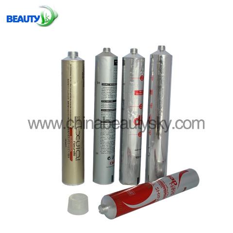 Quality Cosmetic Packaging Tubes Collapsible Aluminum Tubes for Hair Color Cream tubes 30~120ml  Silver color coating for sale