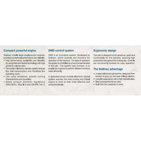 Solimec Sr80 Hydraulic Rotary Drill Rig Used For Maximum 2.5m Drilling Diameter