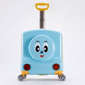 Waterproof ABS PC Kids Luggage Single Pull Rod Cartoon Trolley Suitcase for