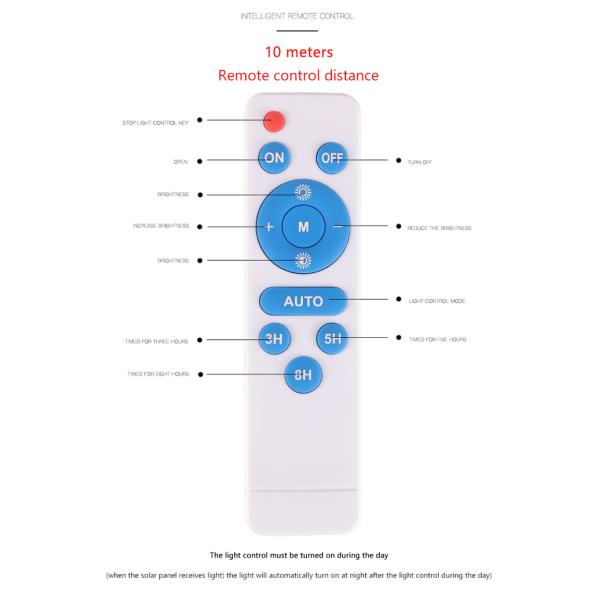 Remote Control Solar Led Street Light Ip65 Solar Garden Light