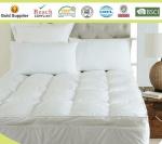 Microfiber Baffle Boxes Self-piping Mattress Pad Toppers King Size White or