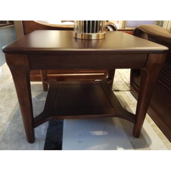 Uruguay Rose Full Solid Wood Square Side Table With Round Edge Design