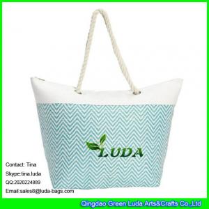 China LUDA discount handbags women shoulder beach handbags paper fabric straw handbag wholesale
