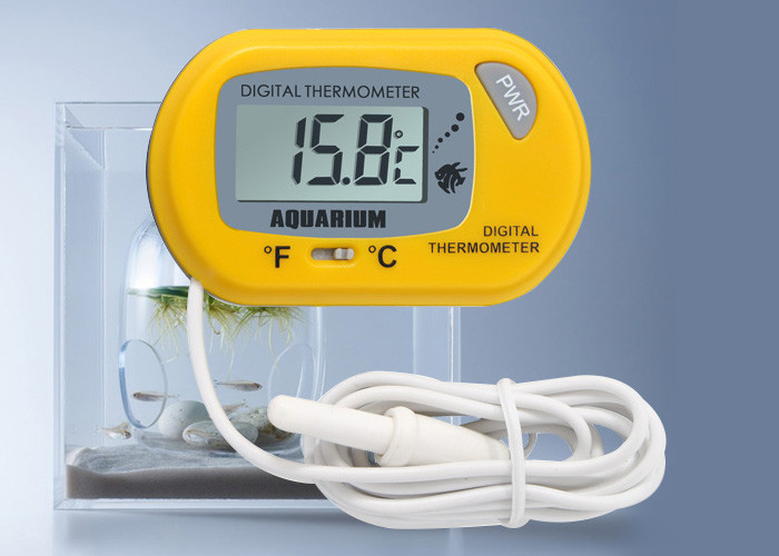 ABS Plastic LCD Instant Read Digital Thermometer For Fishbowl Easy To Read