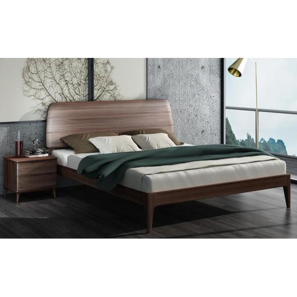 2017 New design of Interior Fitout Apartment Furniture Doube / King bed by Walnut wood for hot sale
