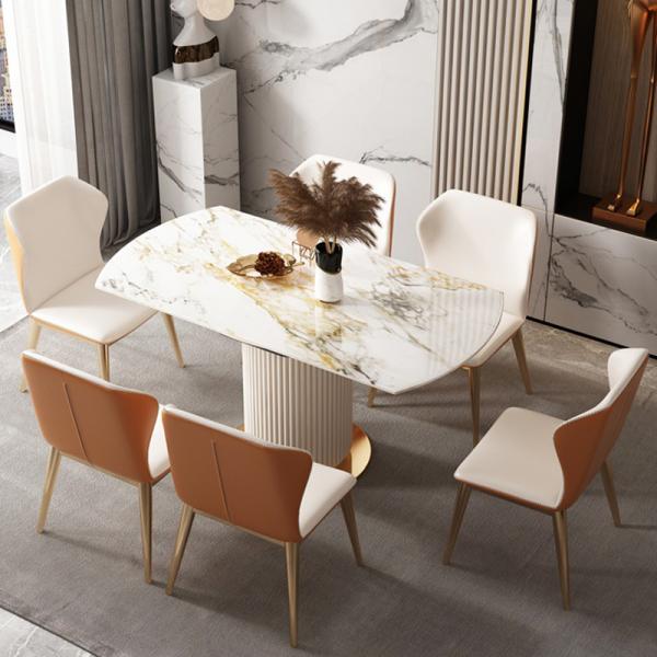 Bedroom Rock Board Dining Table Retractable Rotation