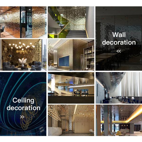 OEM Water Ripple Sheet Wave Bright Corrugated Stainless Steel Metal Plate