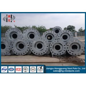 Anti Rust Customized Q235 Power Transmission Poles , Electrical Power Pole