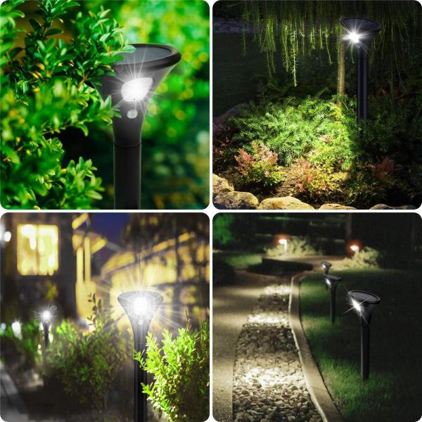 3.4V 1500mAh Solar Powered Garden Lights IP65 Waterproof 0.7W With Spike ON OFF