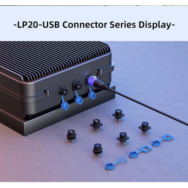 CNLINKO LP20 USB 3.0 ip68 Waterproof Industrial Plastic Dual Wire Connectors