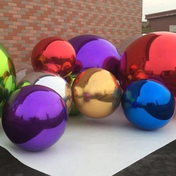 Color PVC Inflatable Mirror Ball for event Decor Customizable Designs and Sizes Available