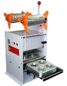 China Four Cups Plastic Cup Sealing Machine 220V 50HZ Cup Sealer Sealing Machine wholesale