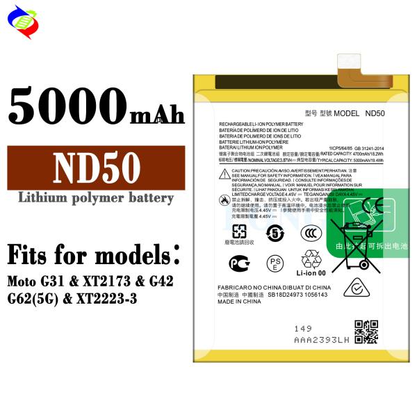 Motorola Moto G31 XT2173-3 Moto G42 XT2233-2 ND50 Li-ion Battery Rechargeable Batteries