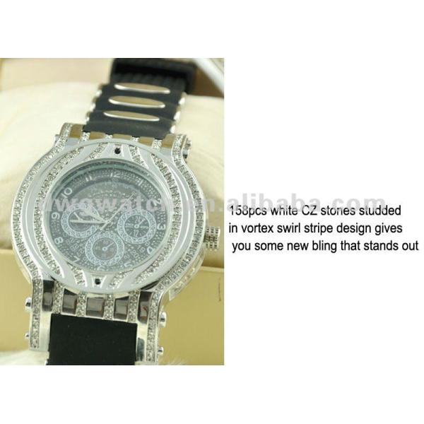 Hip Hop Luxury Men Watch with Bling Bling Watch Face