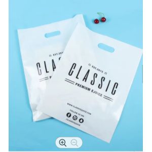 Recyclable Die Cut Shopping Bag Waterproof Poly Soft Loop Handle Bags