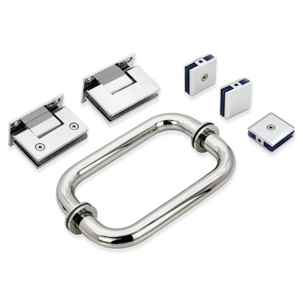 180 Degree Stainless Steel Shower Door Glass Clamp Hinge for Long Life Laundry Needs