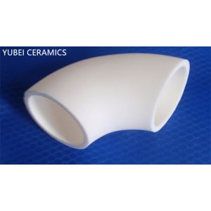 90° Al2O3 Alumina Ceramic Elbow , Wear Resistant Industrial Special Ceramics