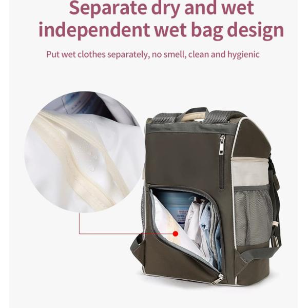 ISO9001 Softback Multifunction Travel Diaper Bag Backpack Water Resistant