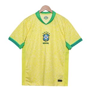 China 2024-2025 Brazil Home Fan Edition Football Jersey Group Customization wholesale