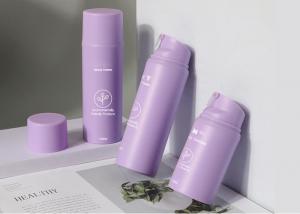 China Purple 150ml Airless Pump Bottle , Sunscreen Lotion Bottle Travel Size on sale